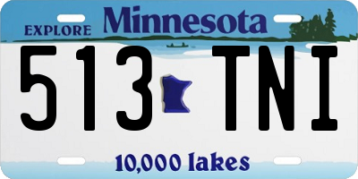 MN license plate 513TNI