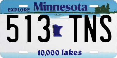 MN license plate 513TNS