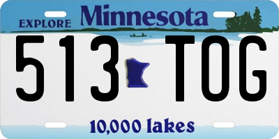 MN license plate 513TOG