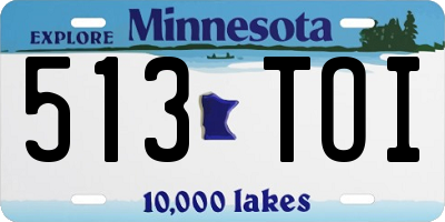 MN license plate 513TOI