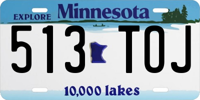 MN license plate 513TOJ