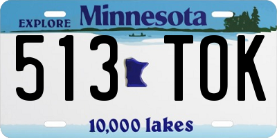 MN license plate 513TOK