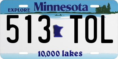 MN license plate 513TOL