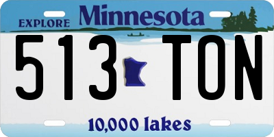 MN license plate 513TON