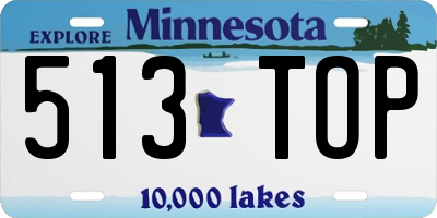 MN license plate 513TOP