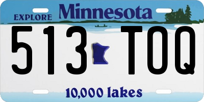MN license plate 513TOQ