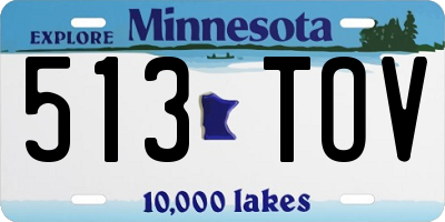 MN license plate 513TOV