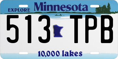 MN license plate 513TPB