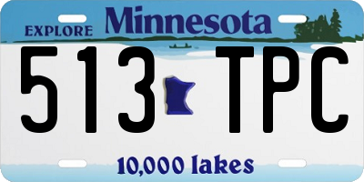 MN license plate 513TPC