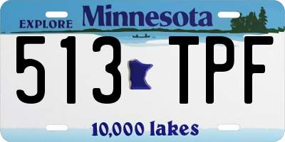 MN license plate 513TPF