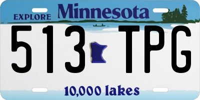 MN license plate 513TPG