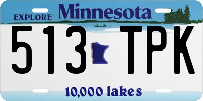 MN license plate 513TPK