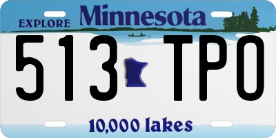 MN license plate 513TPO