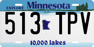 MN license plate 513TPV