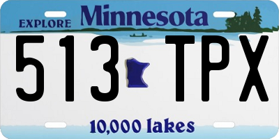 MN license plate 513TPX