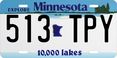 MN license plate 513TPY