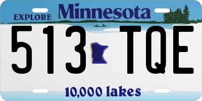 MN license plate 513TQE
