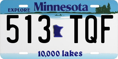 MN license plate 513TQF