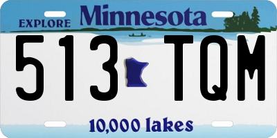 MN license plate 513TQM
