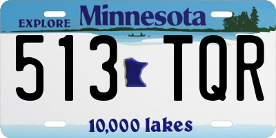 MN license plate 513TQR
