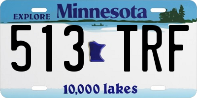 MN license plate 513TRF