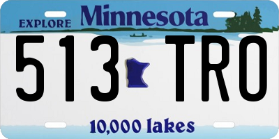 MN license plate 513TRO