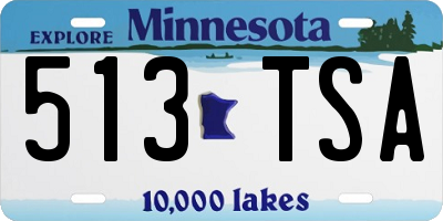 MN license plate 513TSA