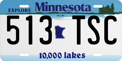 MN license plate 513TSC