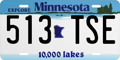 MN license plate 513TSE