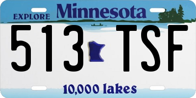 MN license plate 513TSF
