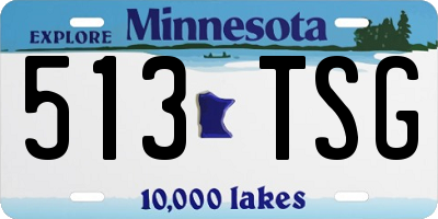 MN license plate 513TSG