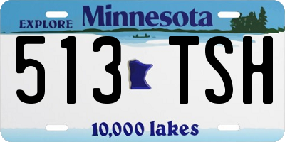 MN license plate 513TSH