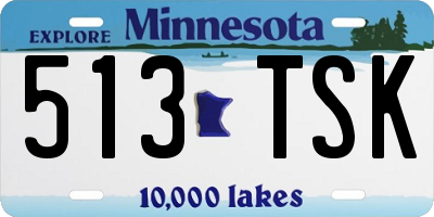 MN license plate 513TSK
