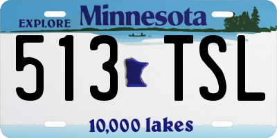 MN license plate 513TSL