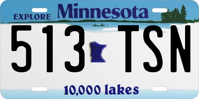 MN license plate 513TSN