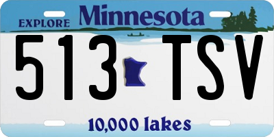 MN license plate 513TSV
