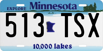 MN license plate 513TSX