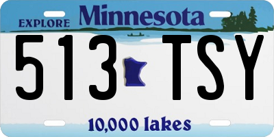 MN license plate 513TSY