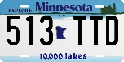 MN license plate 513TTD
