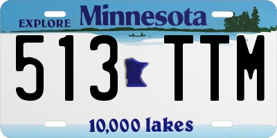 MN license plate 513TTM