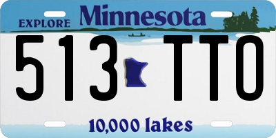 MN license plate 513TTO