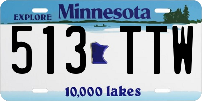 MN license plate 513TTW