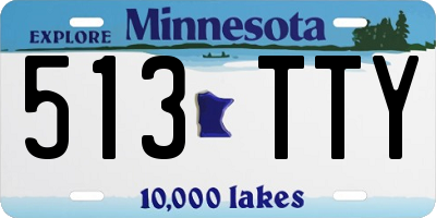 MN license plate 513TTY