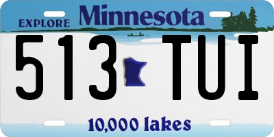 MN license plate 513TUI