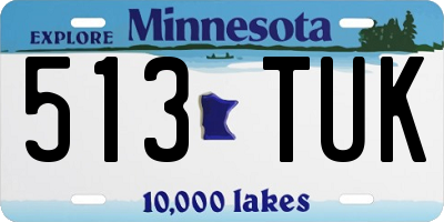 MN license plate 513TUK