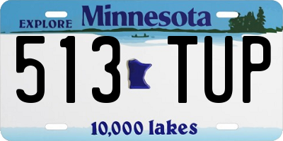 MN license plate 513TUP