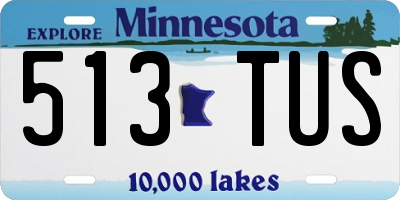 MN license plate 513TUS