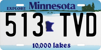 MN license plate 513TVD