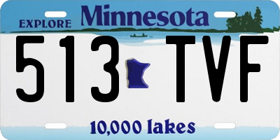 MN license plate 513TVF