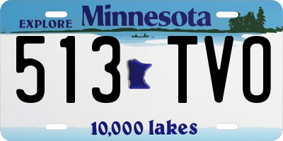 MN license plate 513TVO